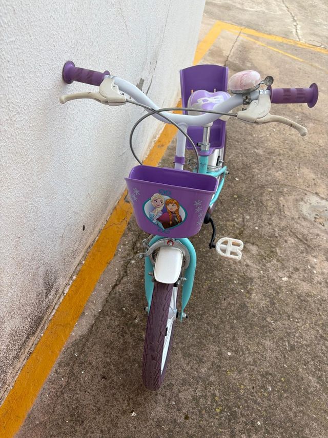 Bicicleta Frozen 16 con asiento infantil
