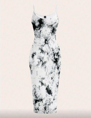 Vestido tirantes estampado tie-dye