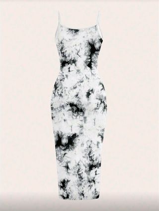 Vestido tirantes estampado tie-dye