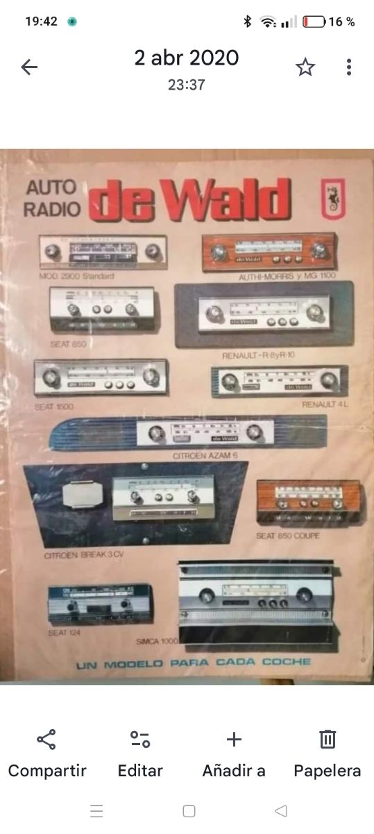 Radio Citroën 2CV De Wald