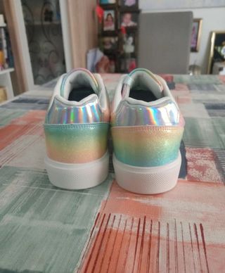 Zapatillas mujer brillantes multicolor