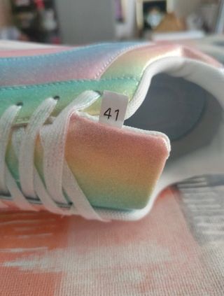 Zapatillas mujer brillantes multicolor