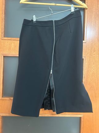 Falda lápiz negra Zara