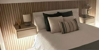 Mesita Noche Flotante Beige