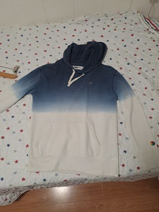 Sudadera Hollister degradado azul/blanco Talla S