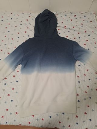 Sudadera Hollister degradado azul/blanco Talla S