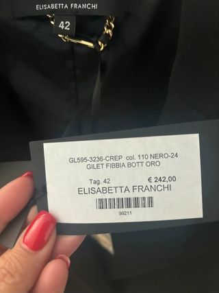 Gilet casacca Elisabetta Franchi 42 bottoni oro