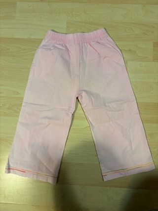 Pantaloni bambina rosa con fiori