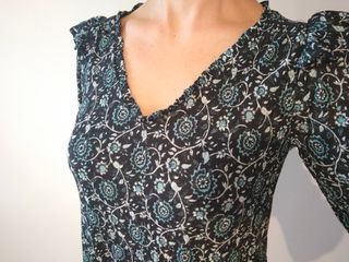 Vestido corto Indiana Springfield flores azul L