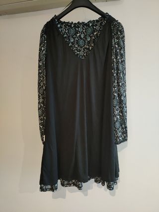 Vestido corto Indiana Springfield flores azul L