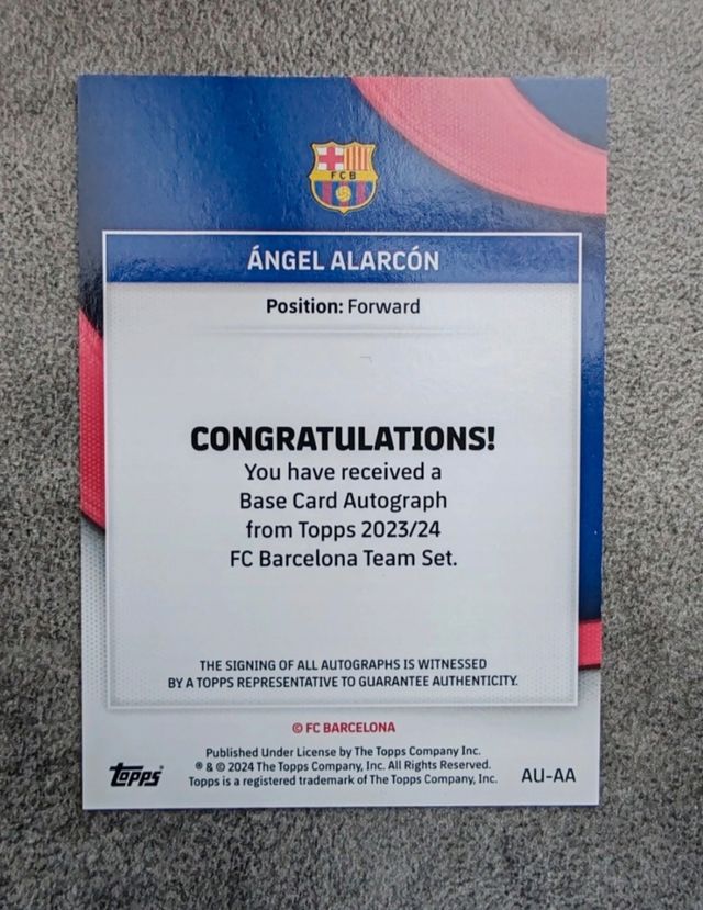 Autografo Angel Alarcon /250 Topps RC