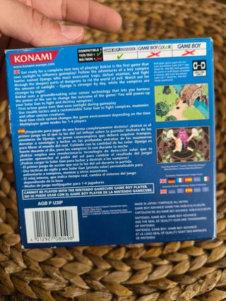 Caja boktai nintendo game boy advance