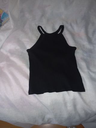 Camiseta tirantes niña negra