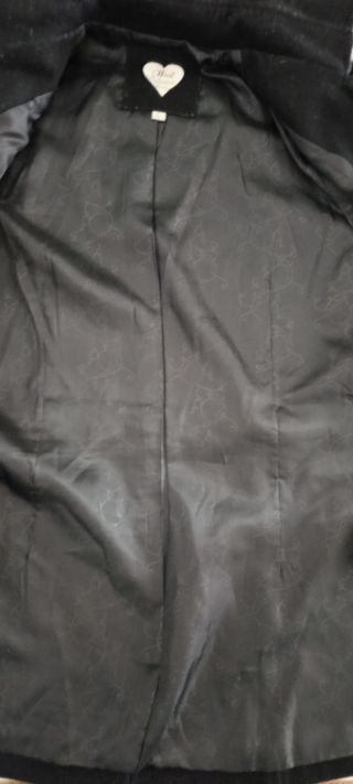 Abrigo negro lana Bershka T. M