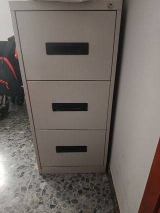 Archivador metálico 3 cajones gris
