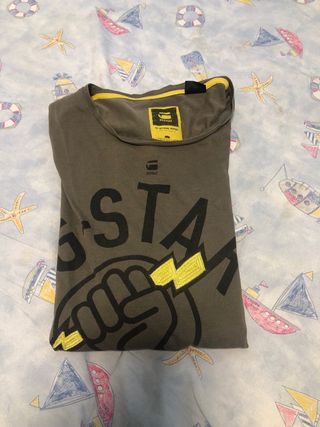 Camiseta G-Star Raw chico verde militar