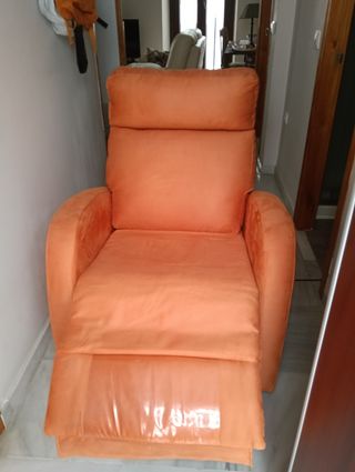 Sillón eléctrico 1 plaza naranja