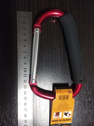 11 Mosquetón de aluminio 16cm y de 14cm