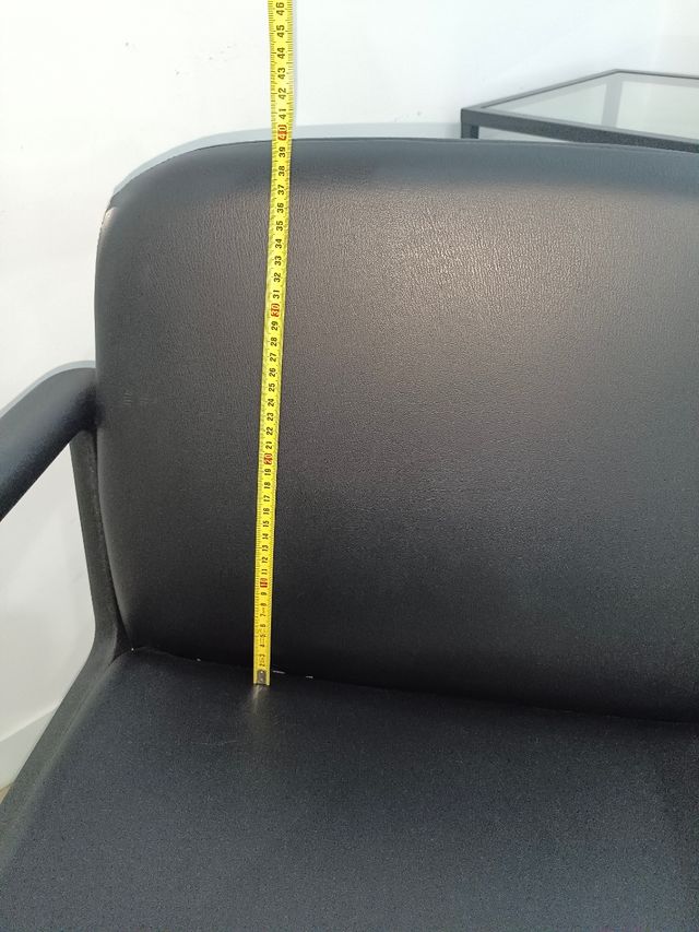 Silla polipiel negra