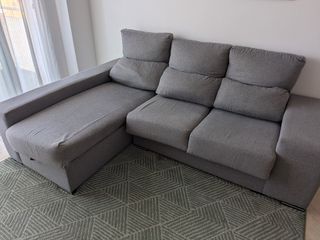 Sofá 3 plazas chaiselongue 230cm gris
