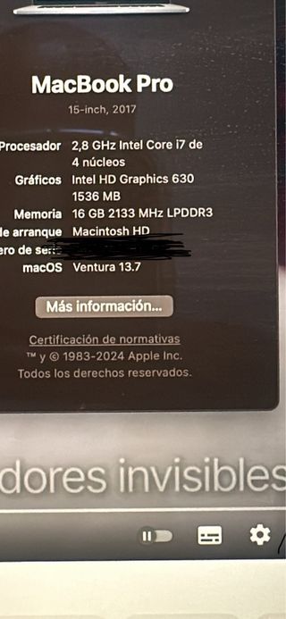 MacBook Pro 15 Plata