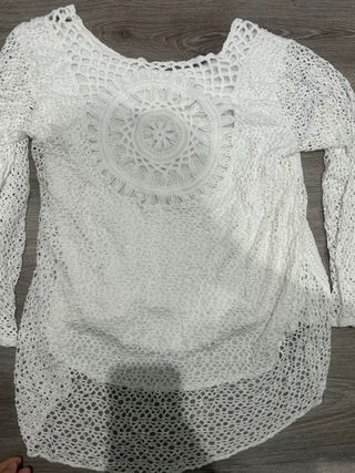 Camiseta encaje blanca Talla M/L