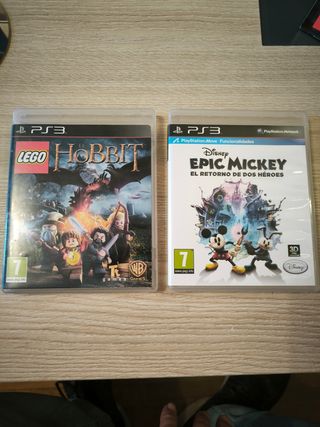VIDEOJUEGO EPIC MICKEY y El HOBBIT PS3