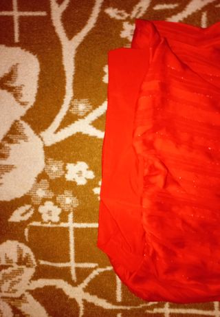 Blusa roja semitransparente mujer talla única
