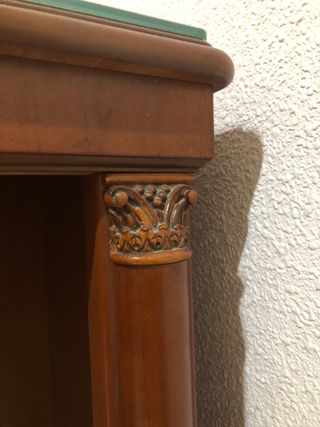 Escritorio madera y cristal a medida