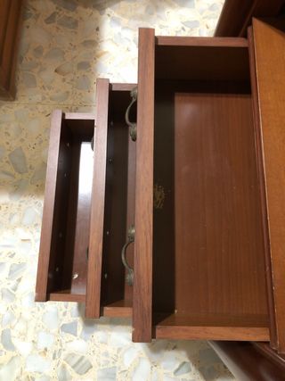 Escritorio madera y cristal a medida