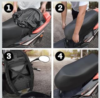 Funda Asiento Moto Impermeable Elástica