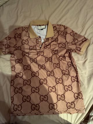 Polo Gucci Beige/Marrone GG Monogram