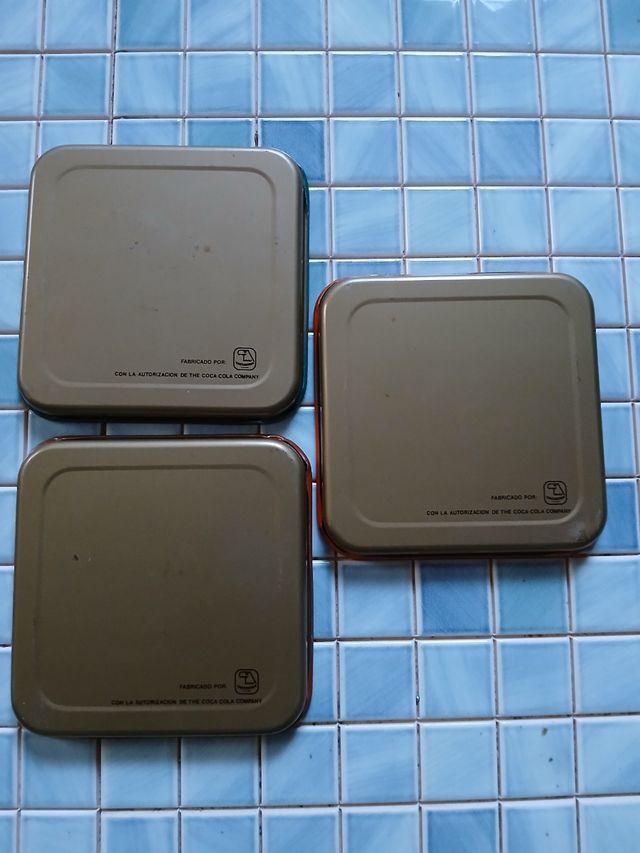 Lote de posavasos metal Coca-cola vintage.