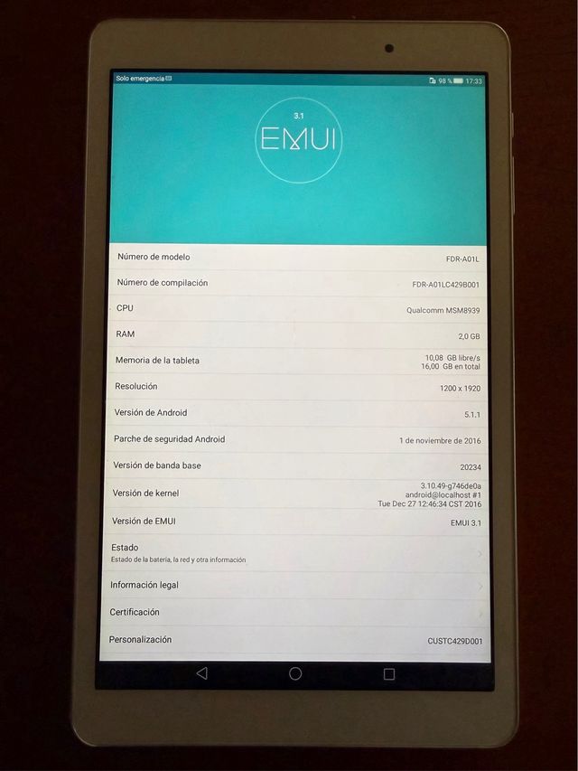 Tablet Huawei FDR-A01L