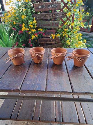 Set 4 vasetti terracotta