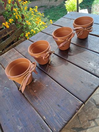 Set 4 vasetti terracotta