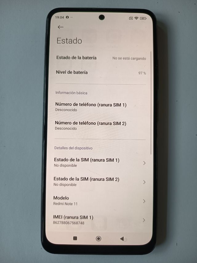 Móvil Xiaomi Redmi Note 11 (para reparar o piezas)