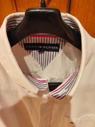 Camisa de hombre manga corta blanca Tommy Hilfiger