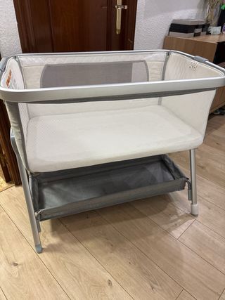 Minicuna gris y blanca marca Costway