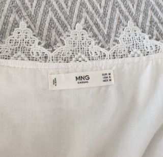 Vestido Mango Boho Ibicenco Blanco