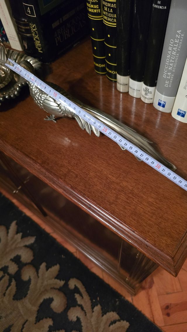 Pareja Faisanes y platos Metálicos Decorativos