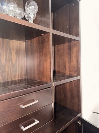 Mobili per scaffali in legno massello marrone