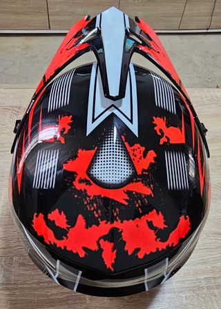 Casco Motocross/Quad/Moto/Trail Negro/Rojo