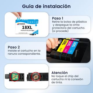 ✨ - Hookink 18XL 18 XL Cartuchos de Tinta Compatib