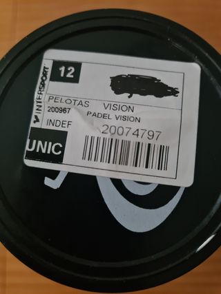 Pelotas pádel Vision - Tubo 3 unidades