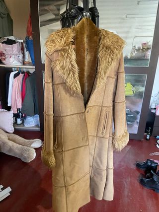 cappotto in pelle di camoscio 