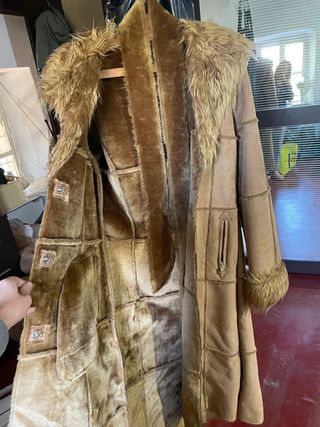 cappotto in pelle di camoscio 