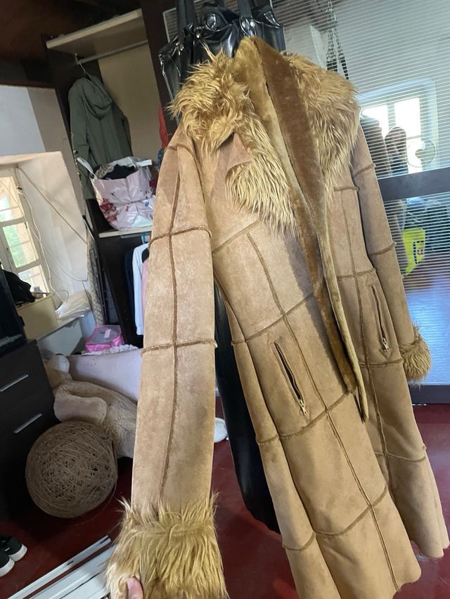 cappotto in pelle di camoscio