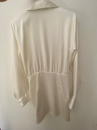 vestido blanco zara talla xs