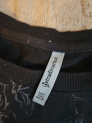 Sudadera Stradivarius Negra Talla S